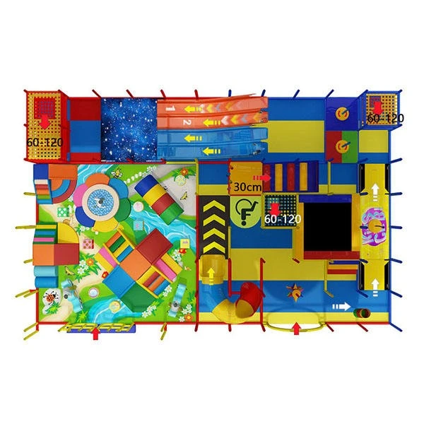 Kids Indoor Playground With Ninja Zone factory